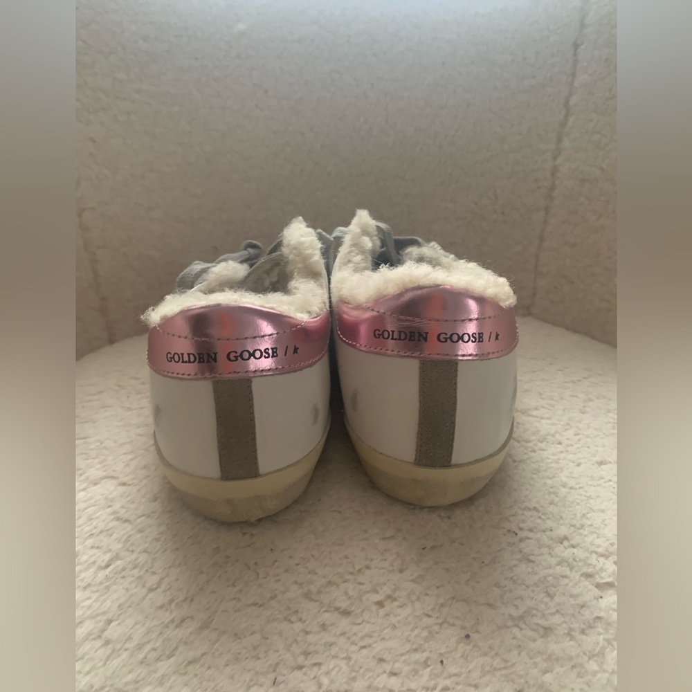 Golden Goose Superstar Shearling Sneaker White, Pink, Black NIB - Picture 7 of 13